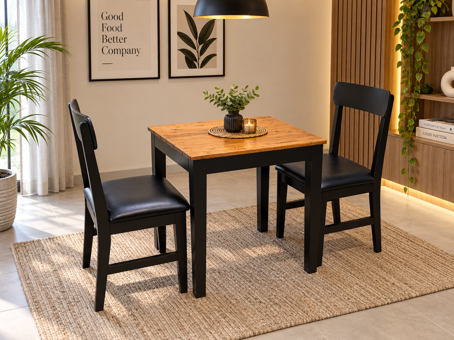 Pure Wooden 2 seater dining table