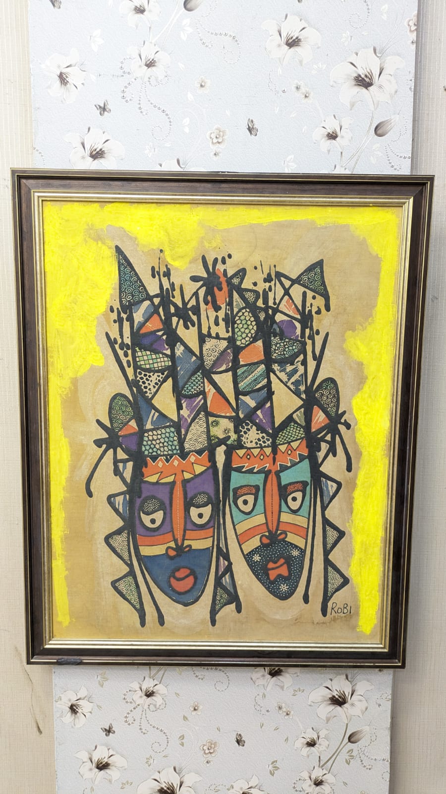 Antique Indonesian Batik Fabric Painting