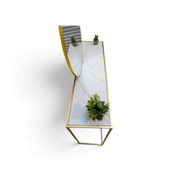 Console With Brand New Wall mounted Mirror