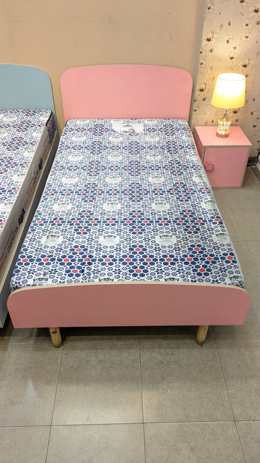 Habitt Pair of Single Beds with Side Tables and Mattress