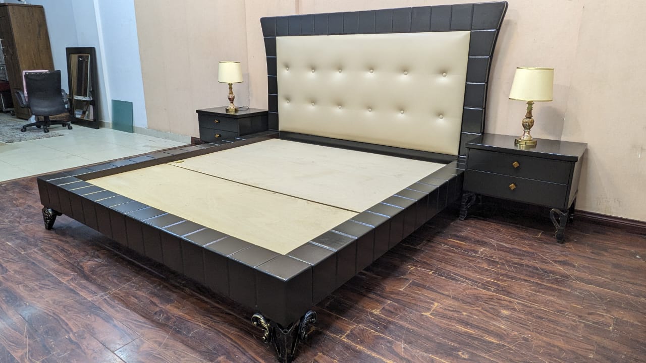King Size Bed with 2 Side Tables and Dressing Table