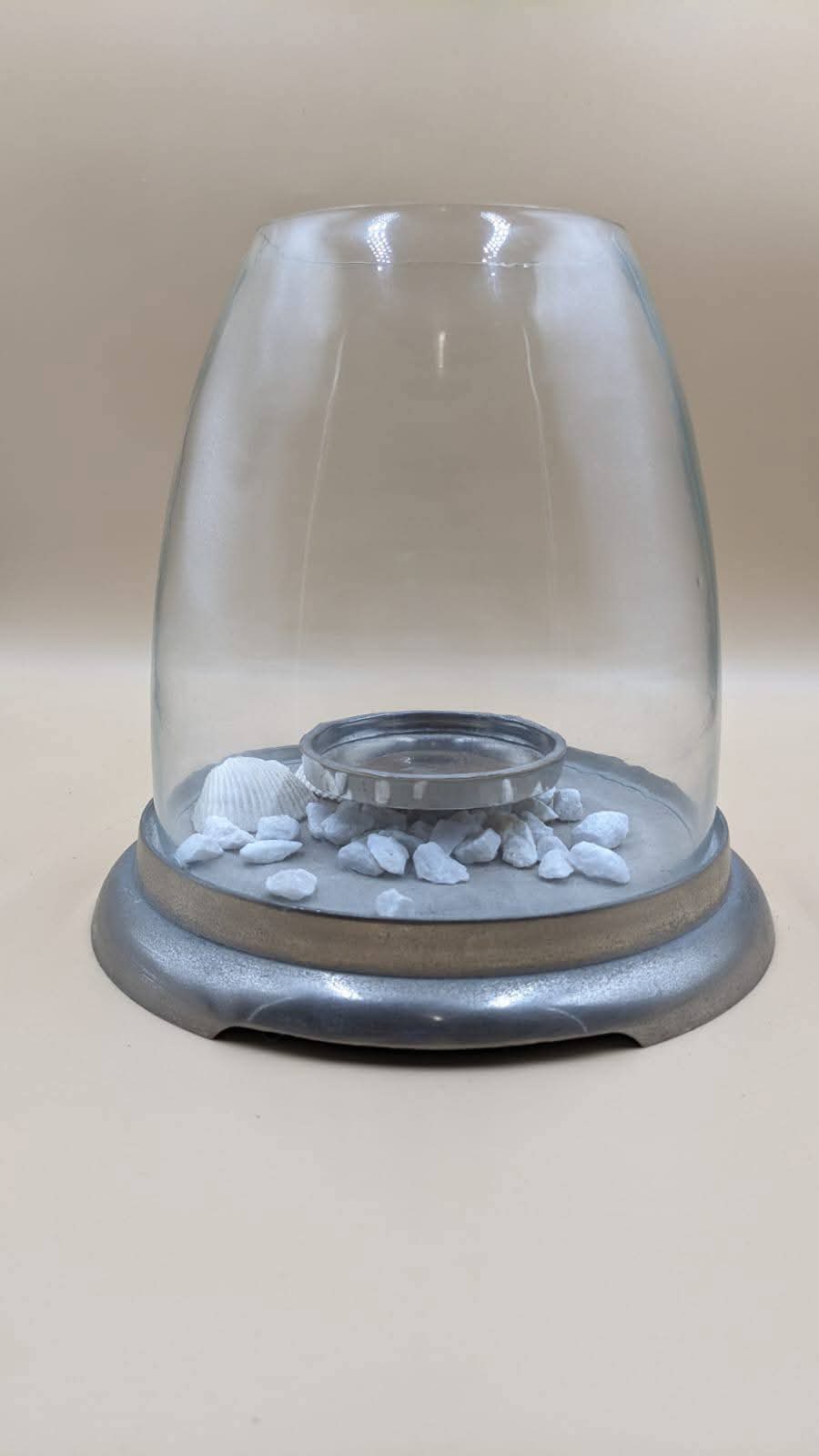 Pair Of Glass Candle Holders
