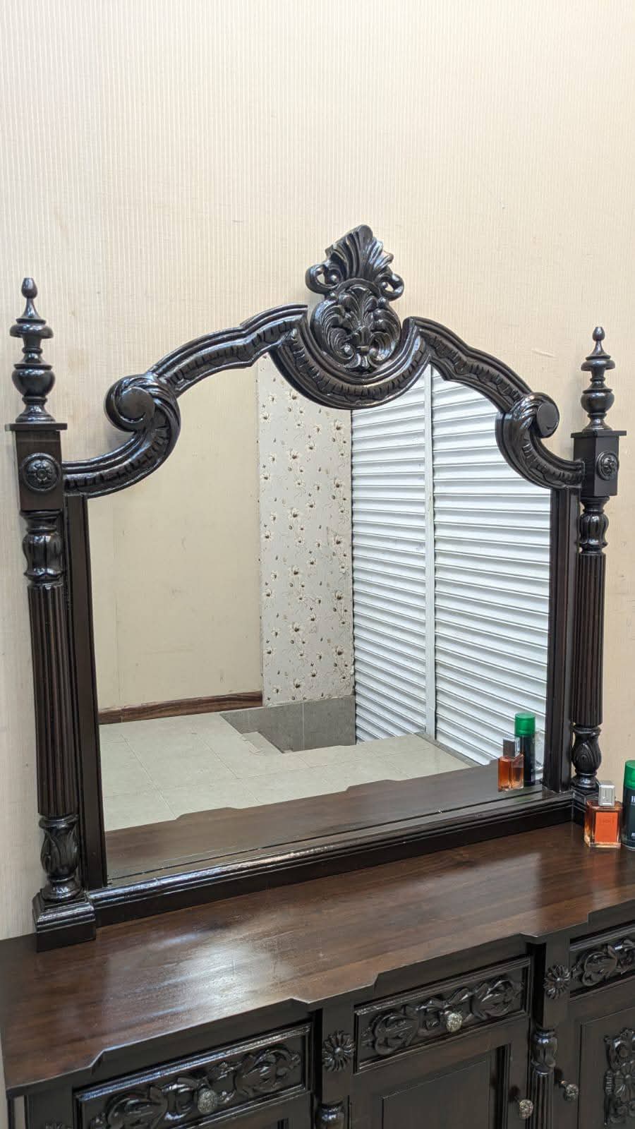 Solid Sheesham Wood King Size Bed Set