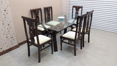 Solid Sheesham Wood 6 Seater Dining Table