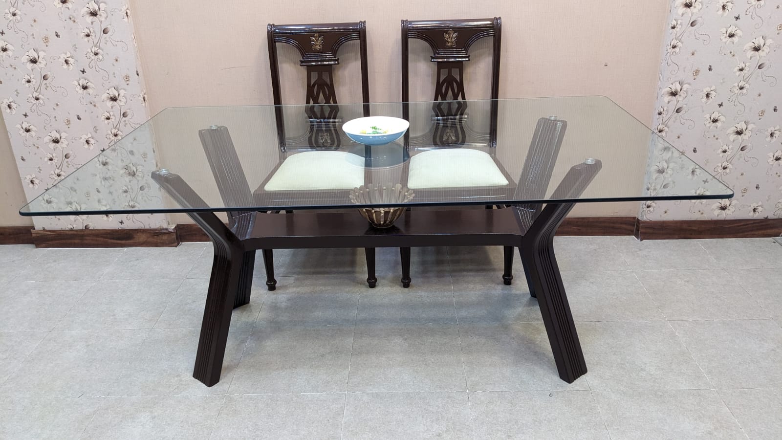 Solid Sheesham Wood 6 Seater Dining Table
