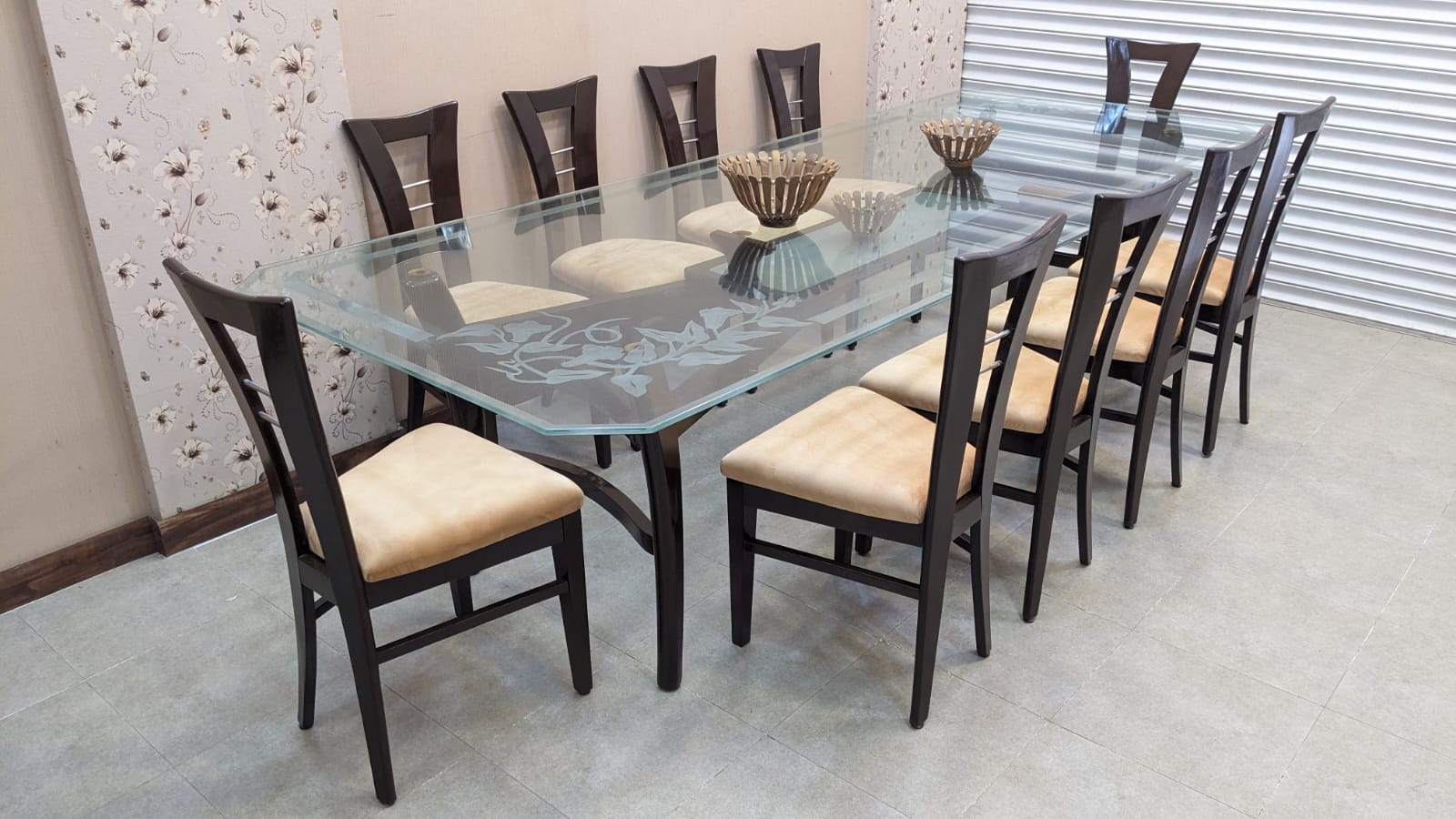 Solid Sheesham Wood 10 Seater Dining Table
