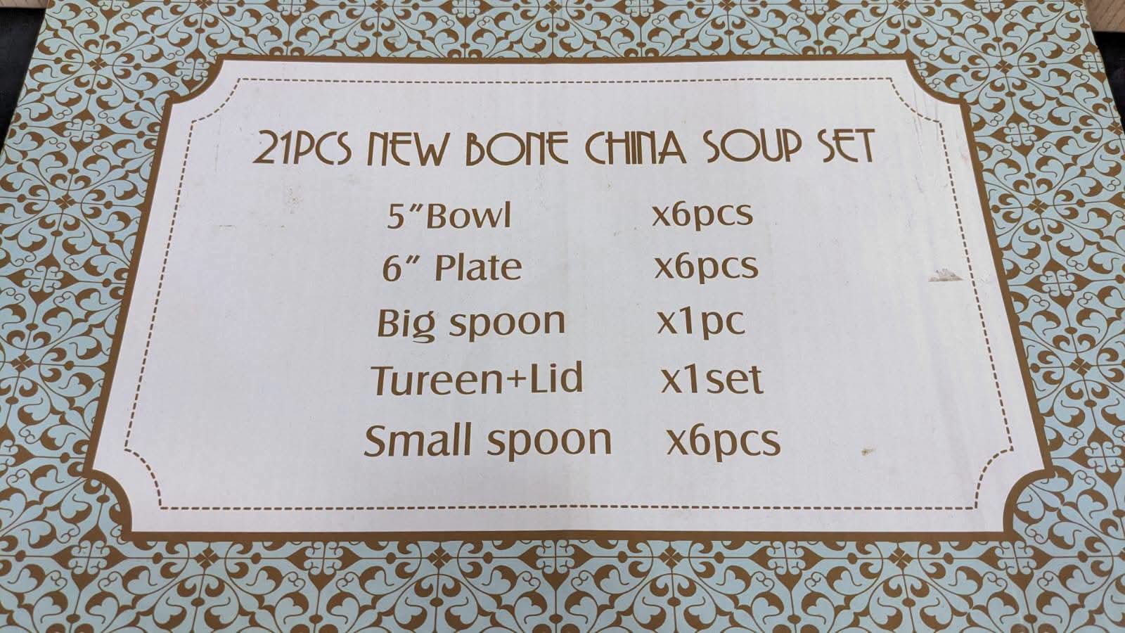 ✨ Imported 21 Pieces New Bone China Soup Set ✨