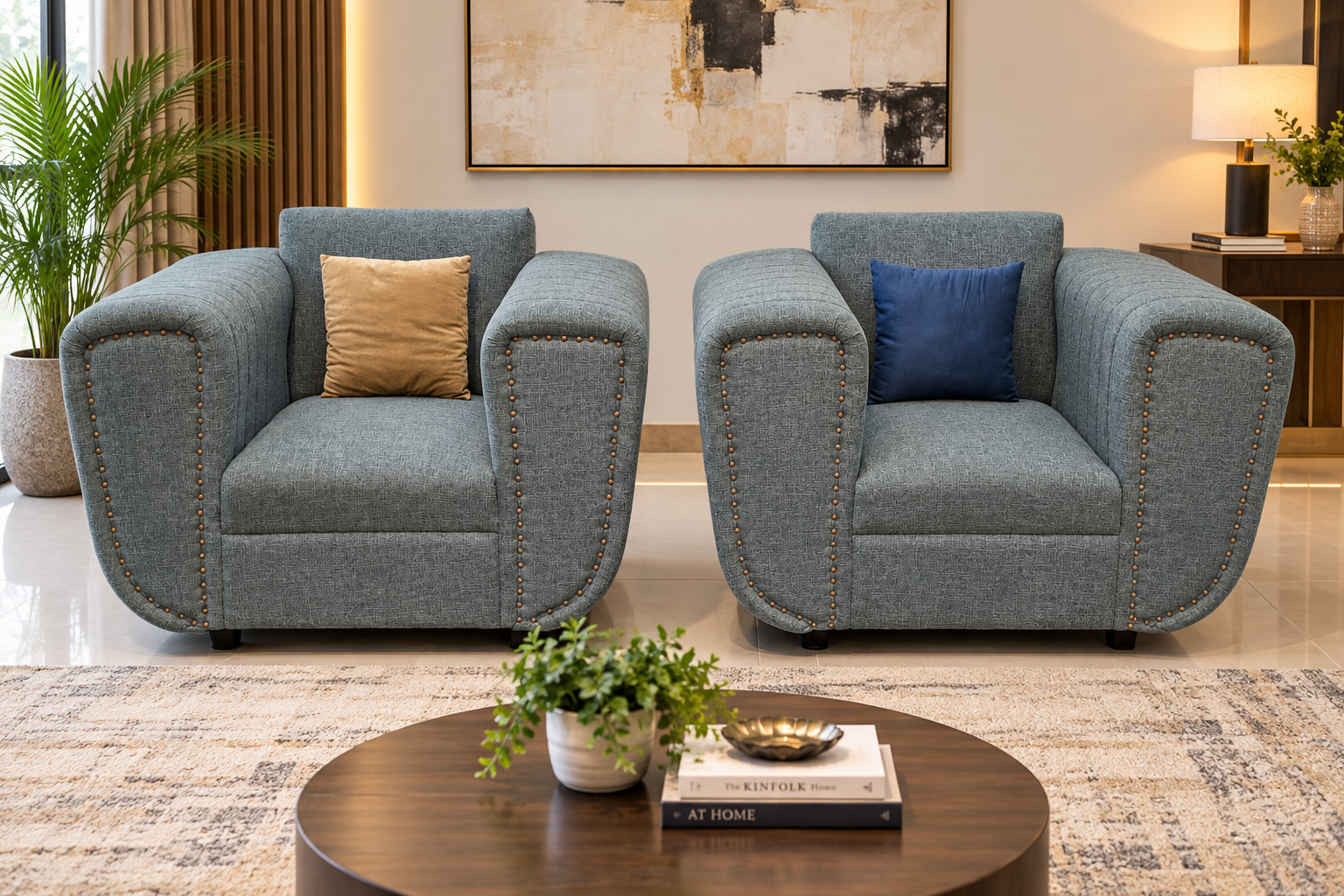 Pair Of Single Seater Sofas