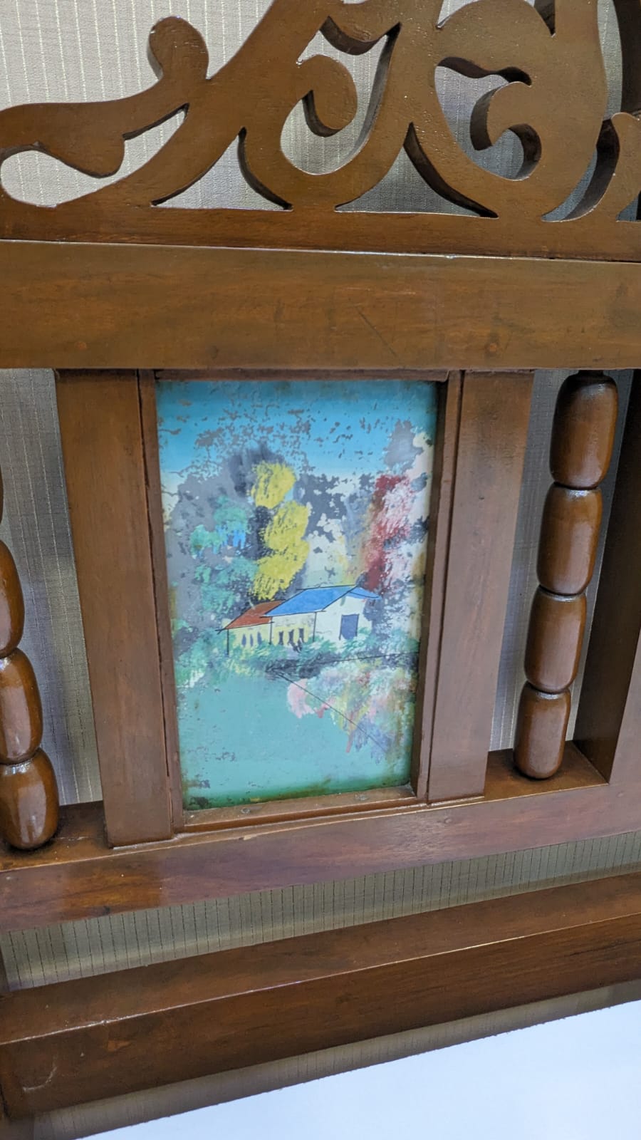 Antique 100% Solid Burma Teak Wood Twin Size Bed with Dura Luxury Foam Mattress