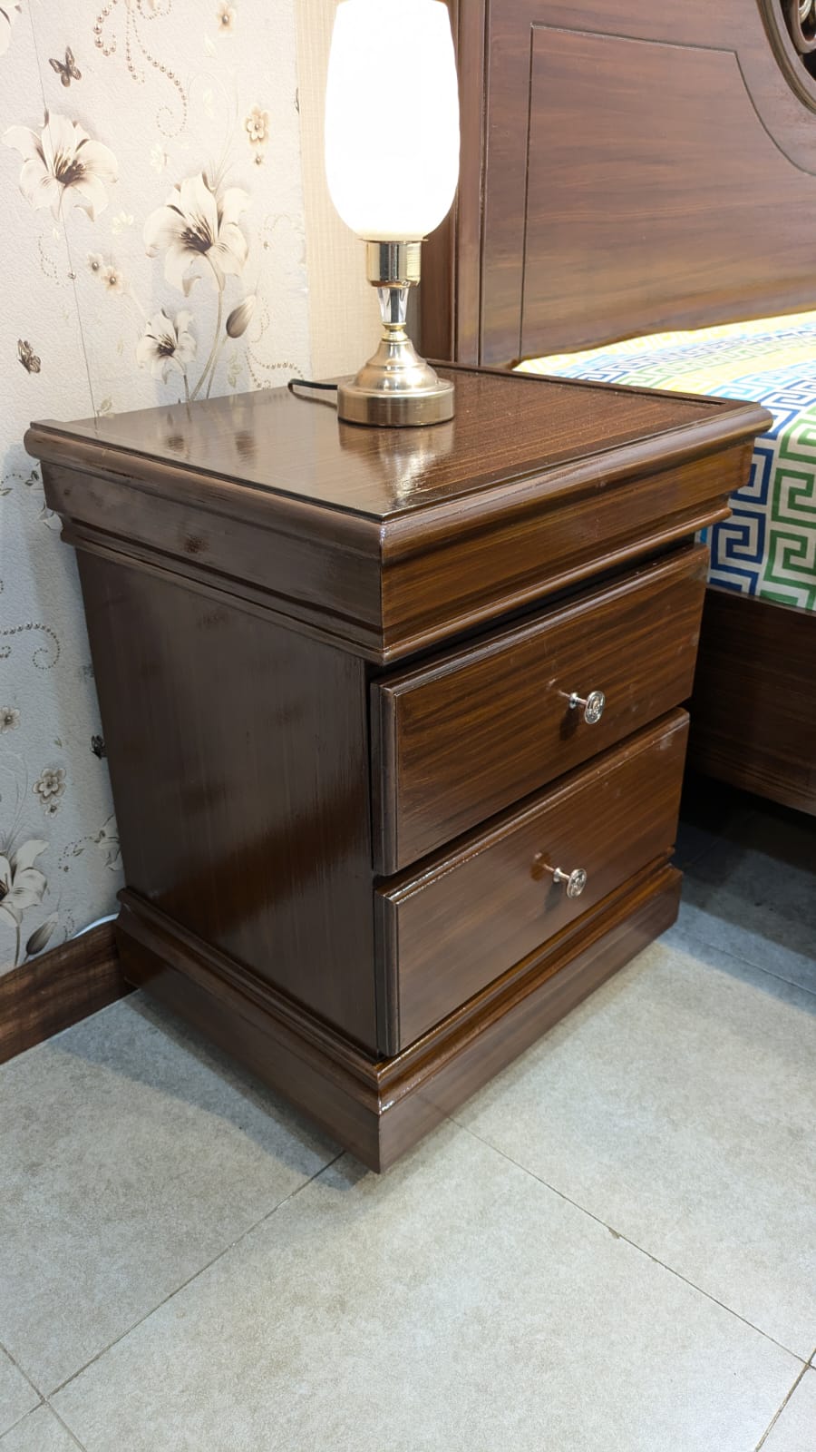 Super King Size Bed With 2 Side Tables