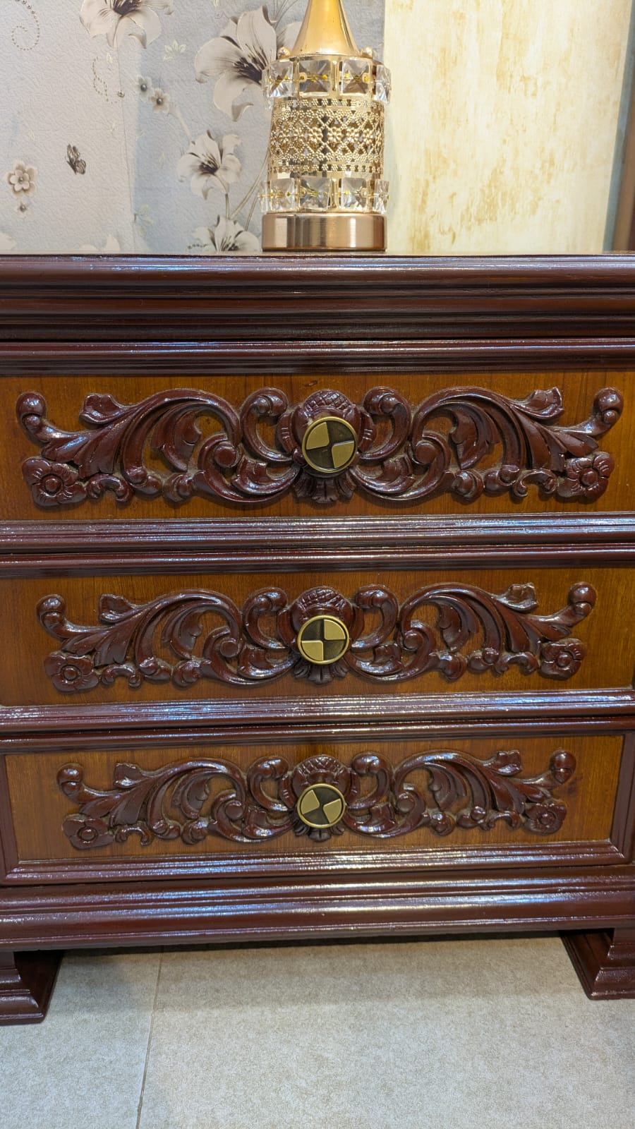 Teak Wood & Teak Ply King Size Bed Set