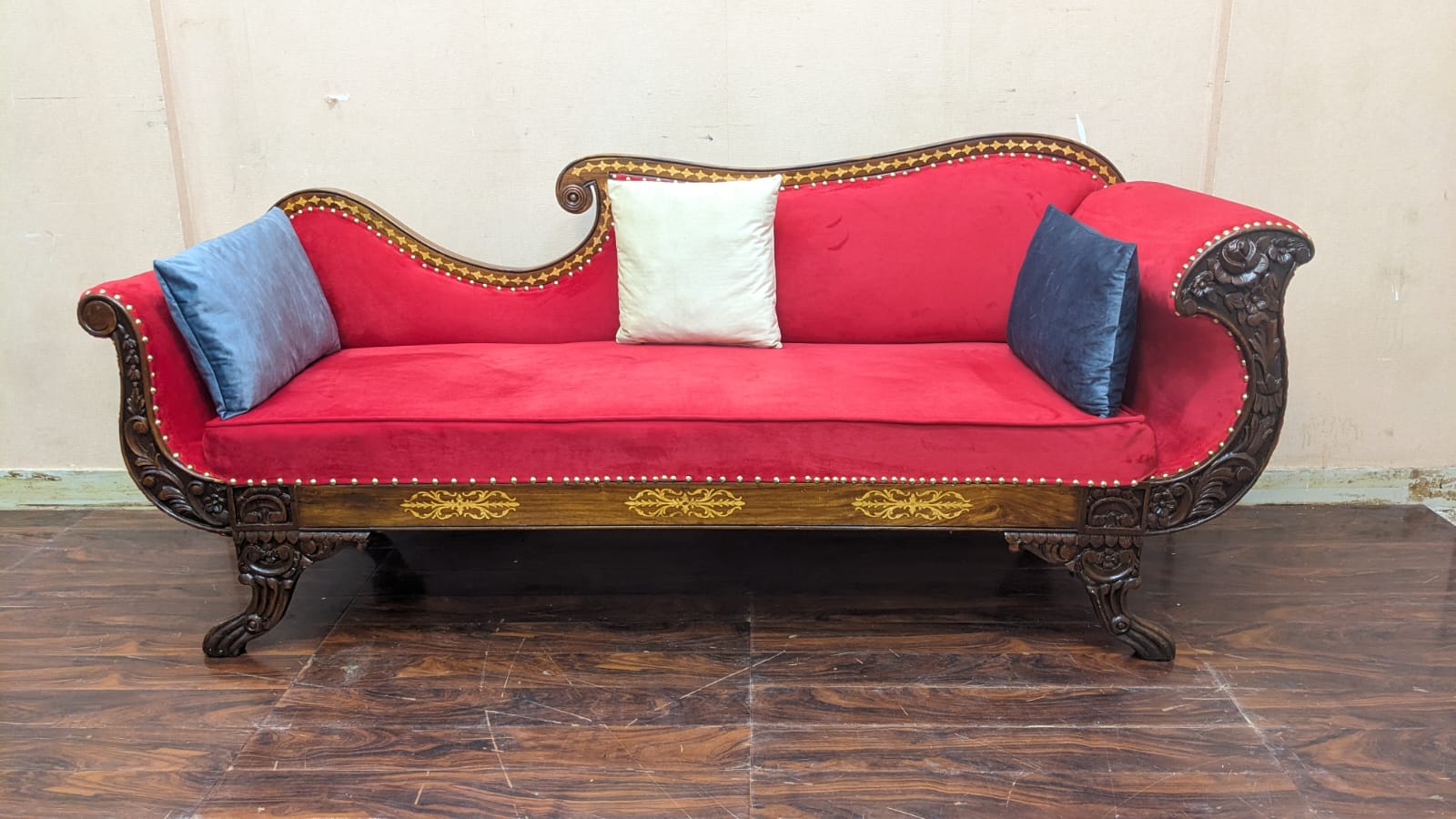 Solid Sheesham Wood 3 Seater Divan