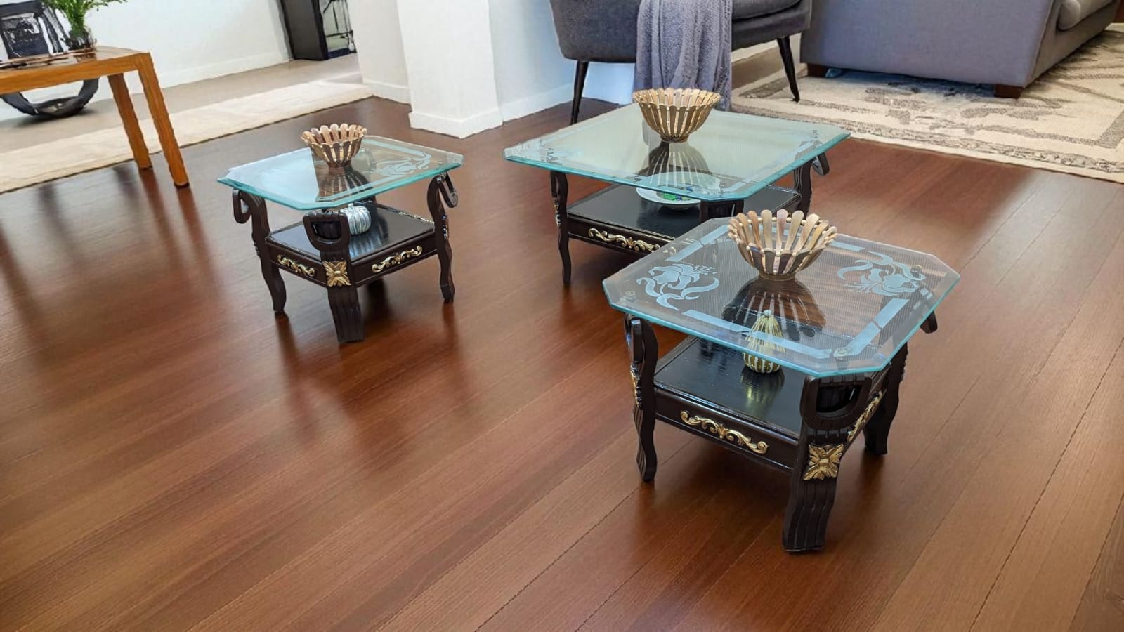 Center Table and Side Tables Set