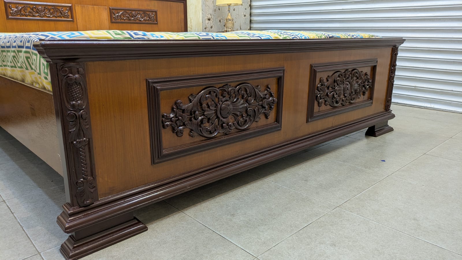 Teak Wood & Teak Ply King Size Bed Set