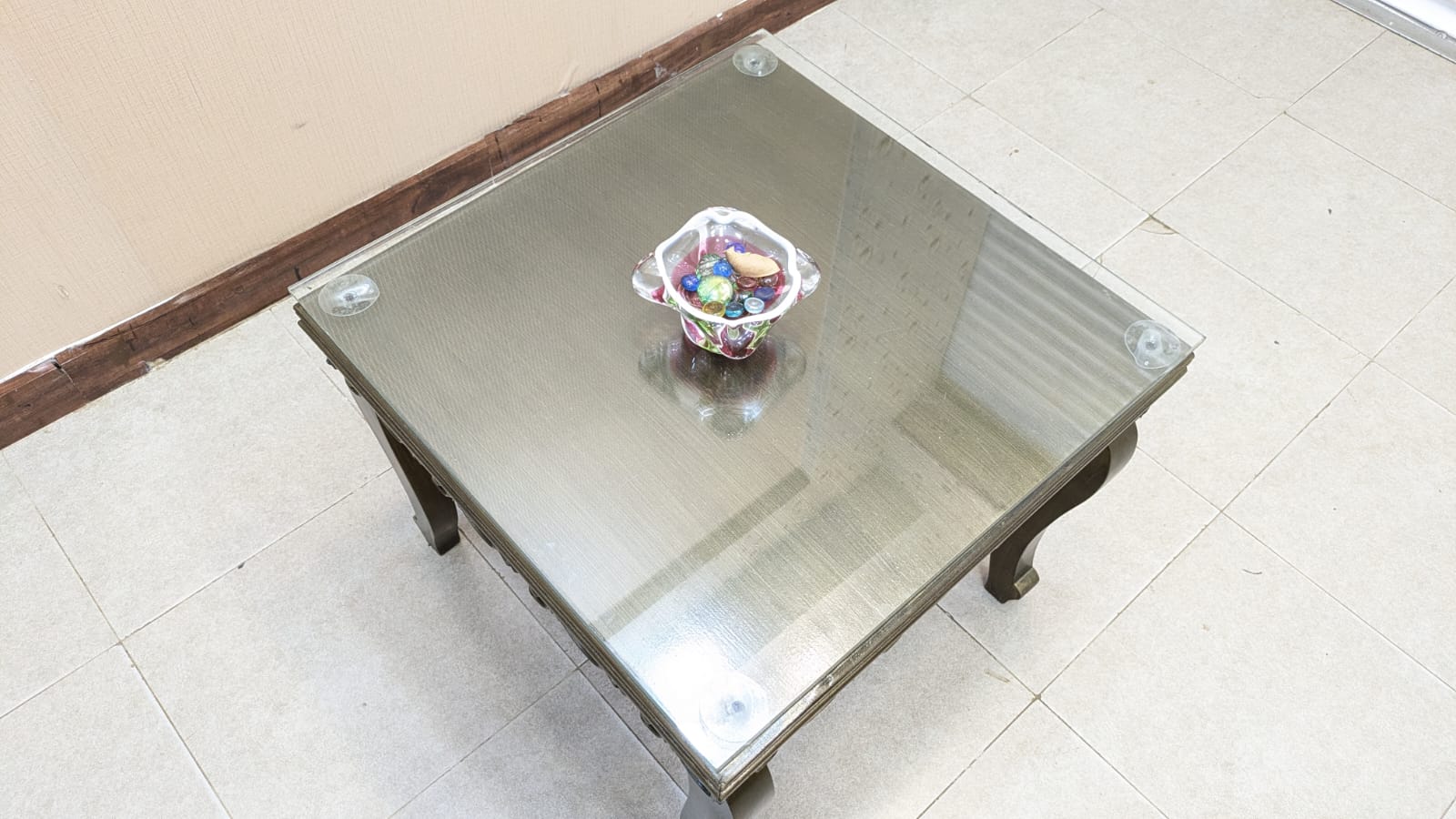Sheesham Wood and Ply Wood Center and Side Tables Set