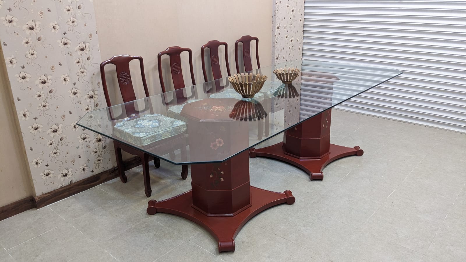 Antique Imported Chinese Rosewood 10 Seater Dining Table