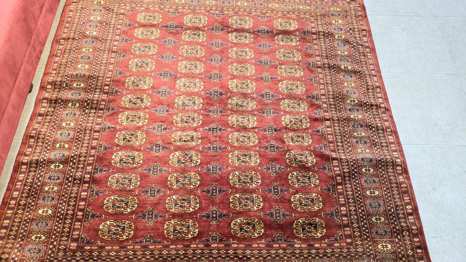 Vintage Bokhara Hand Knotted Carpet