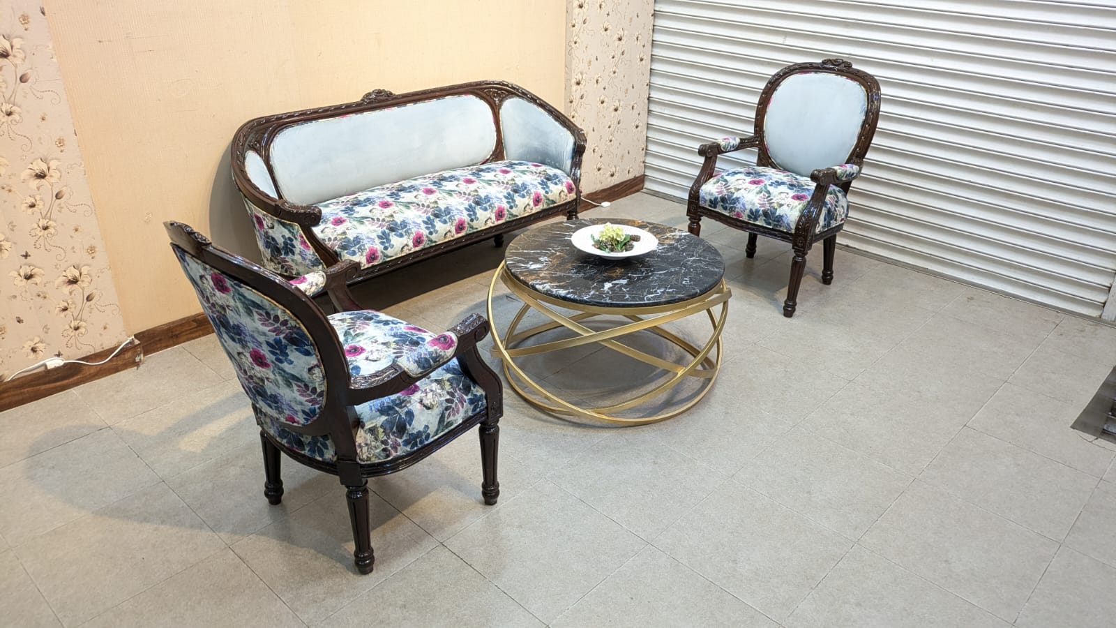 Solid Sheesham Wood 4 Seater Sofa Set