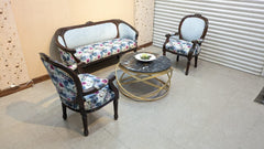 Solid Sheesham Wood 4 Seater Sofa Set