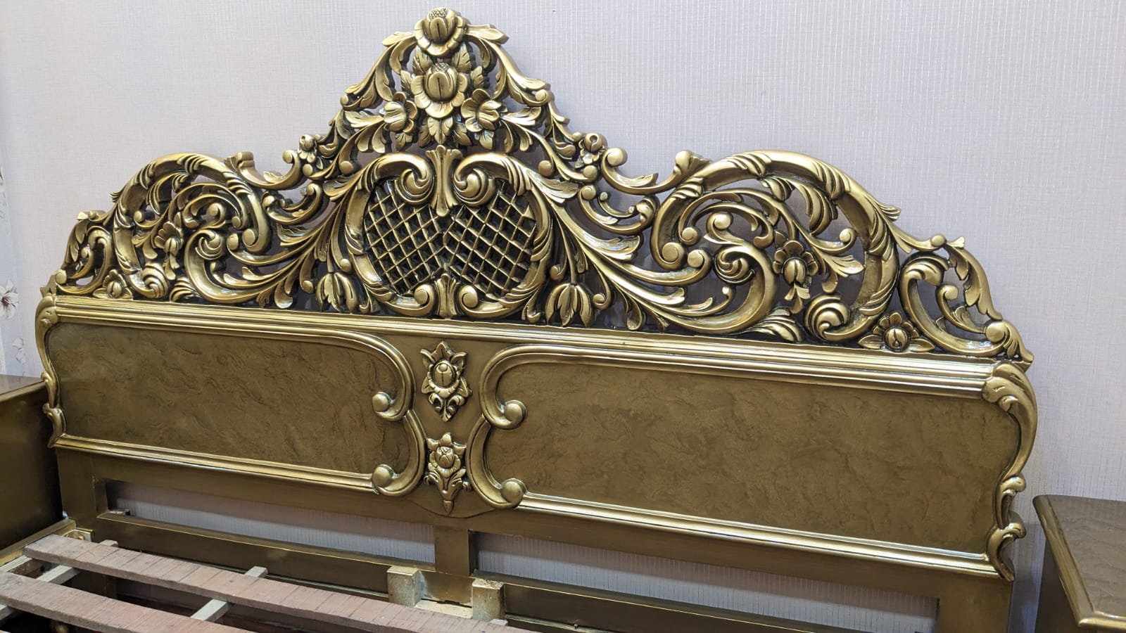 Solid Sheesham Wood Chinioti King Size Bed Set