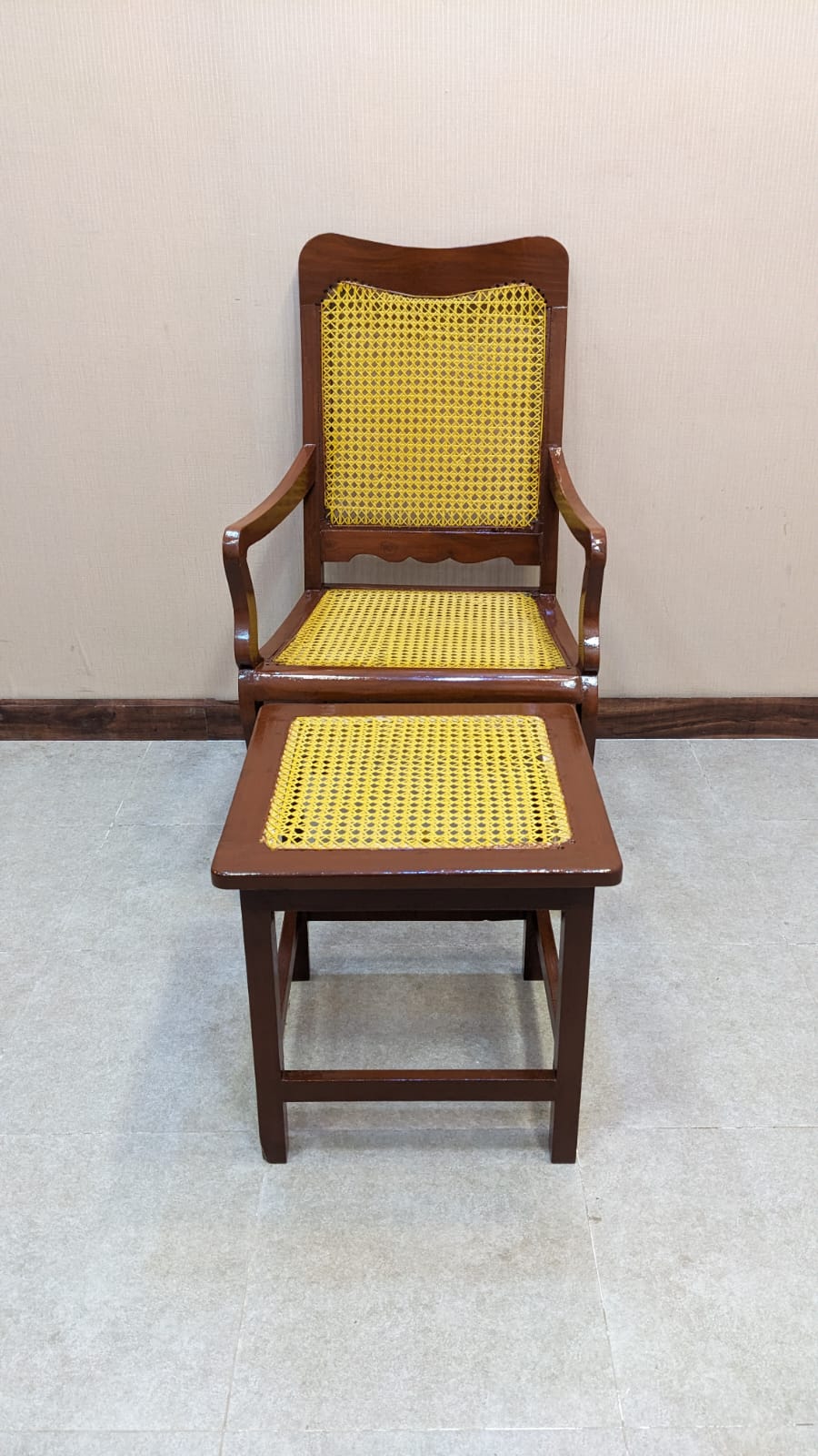 ✨ Antique ✨ Arm Chair with Stool