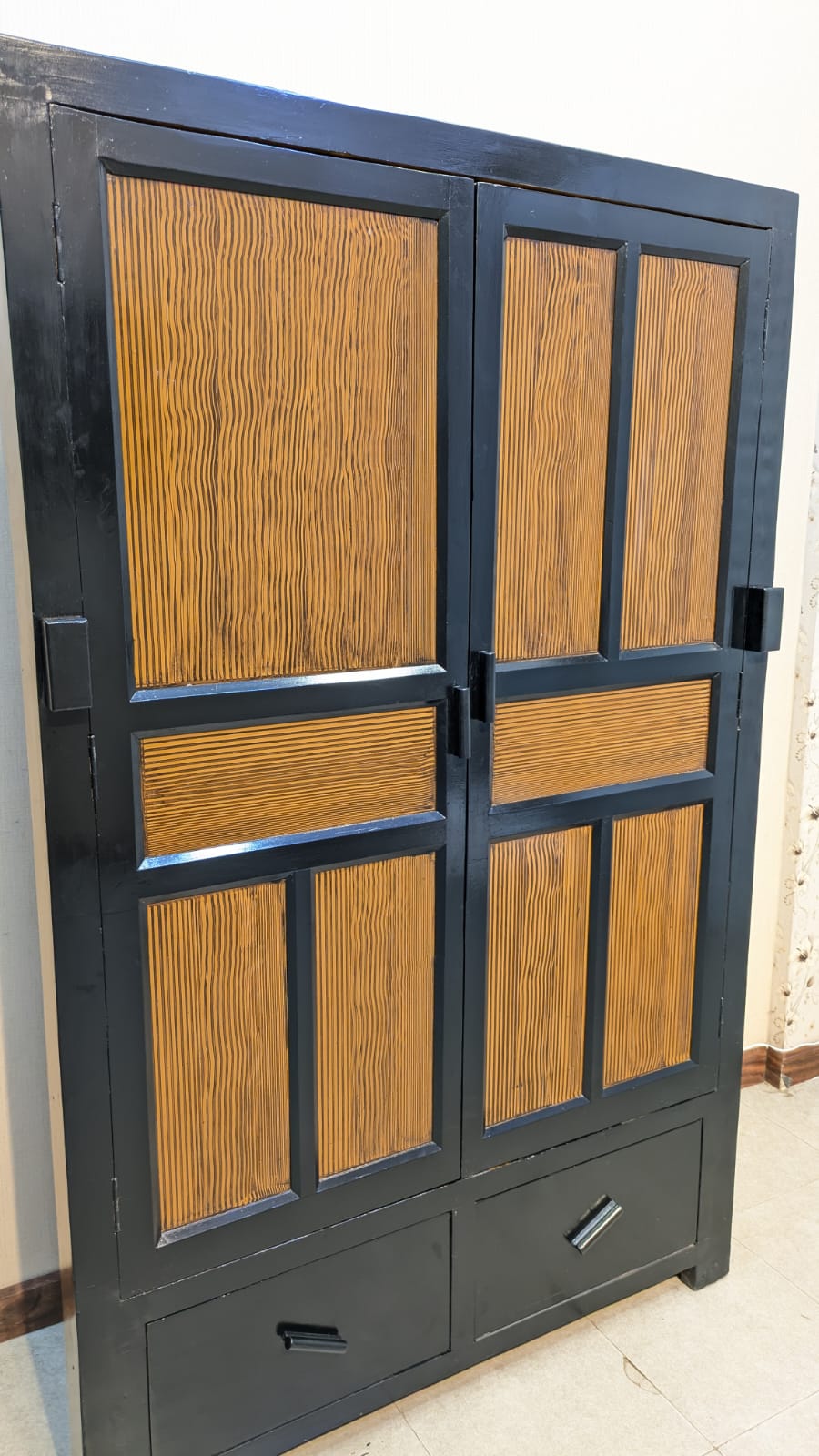 Solid Diyar Wood 2 Door Almirah