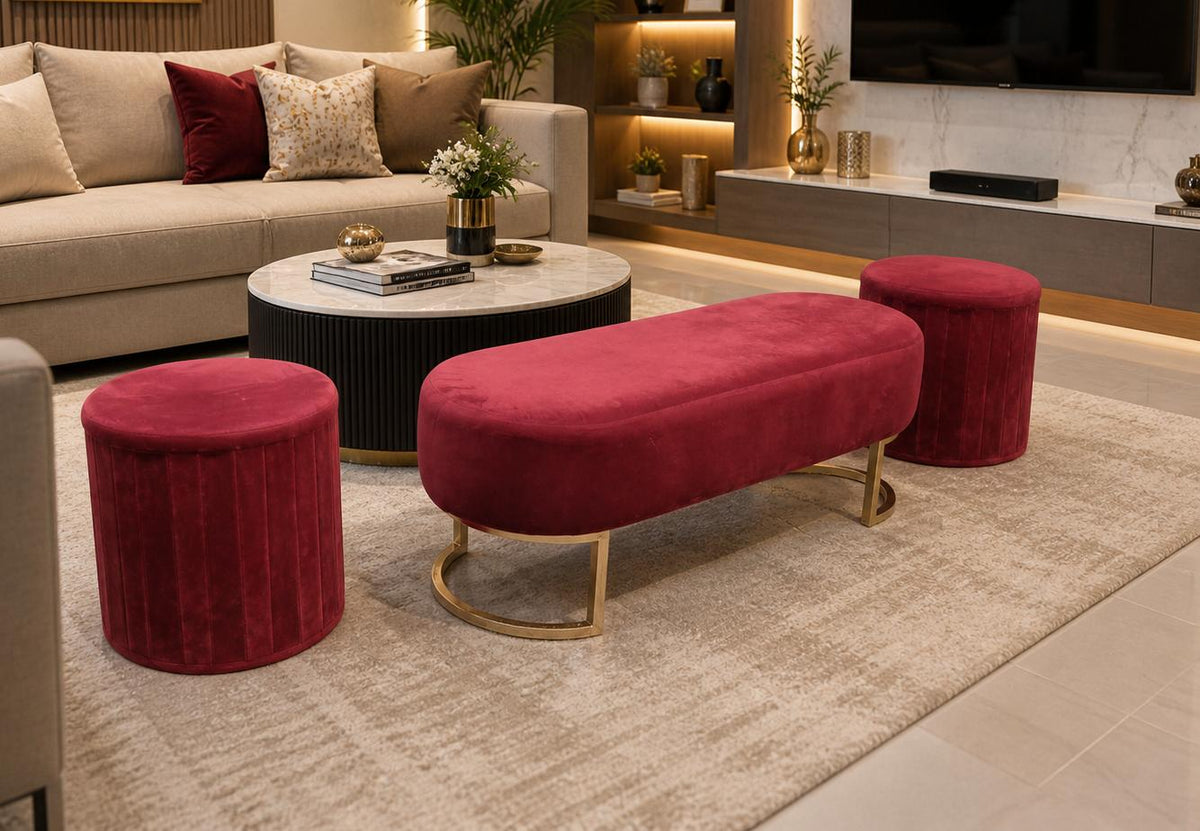 4 Seater Ottomans Set