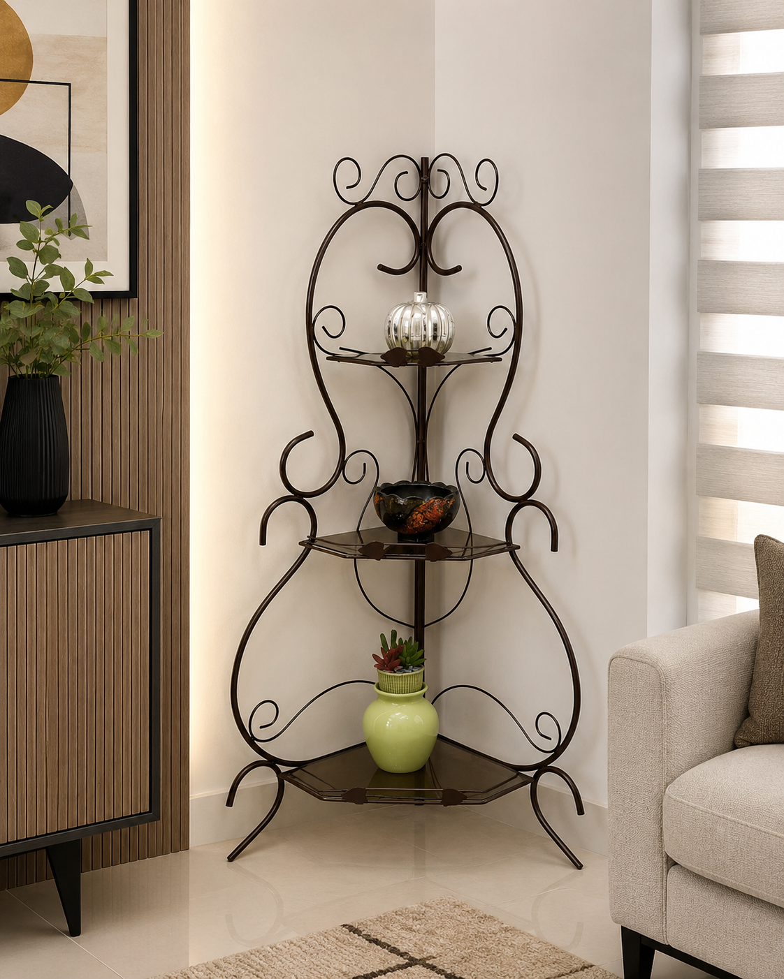 Corner display Shelf
