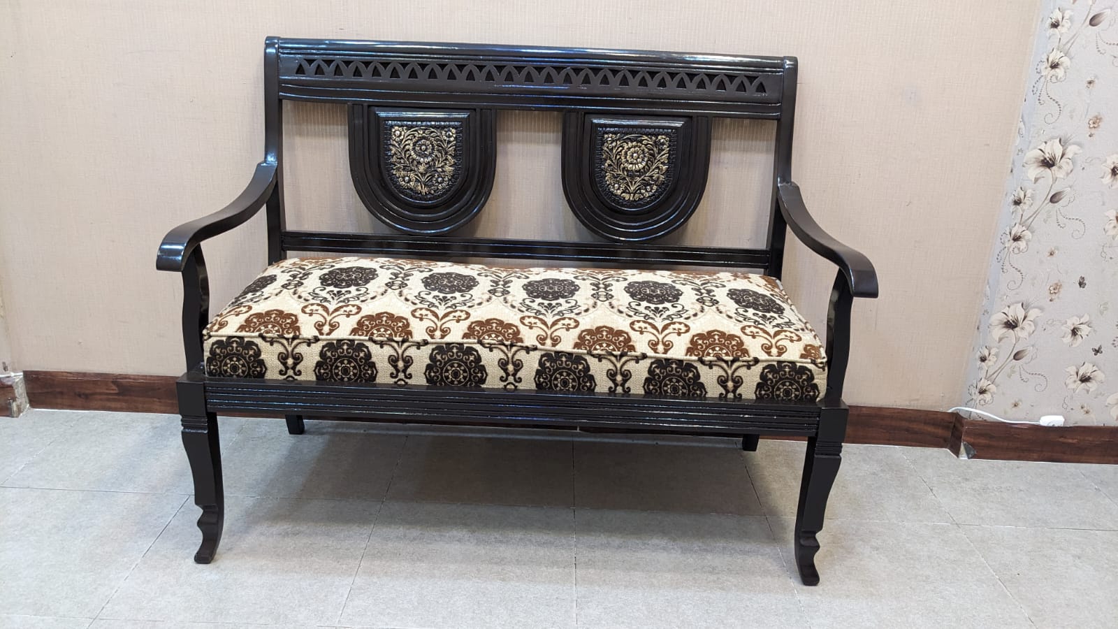 Solid Sheesham Wood 4 Seater Sofa Set