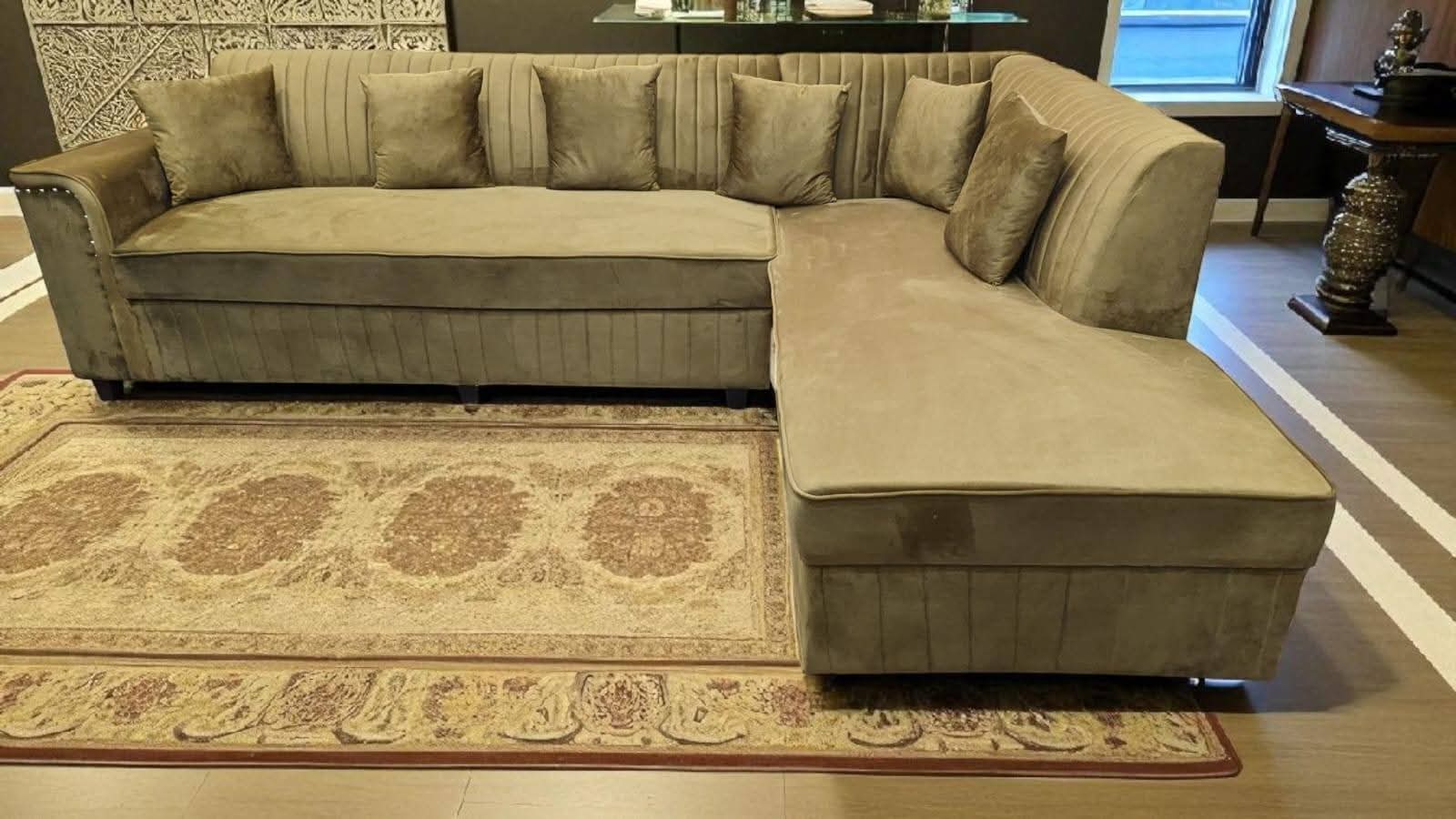 DivineCrafts Brand New 6 Seater L Shape Sofa Set