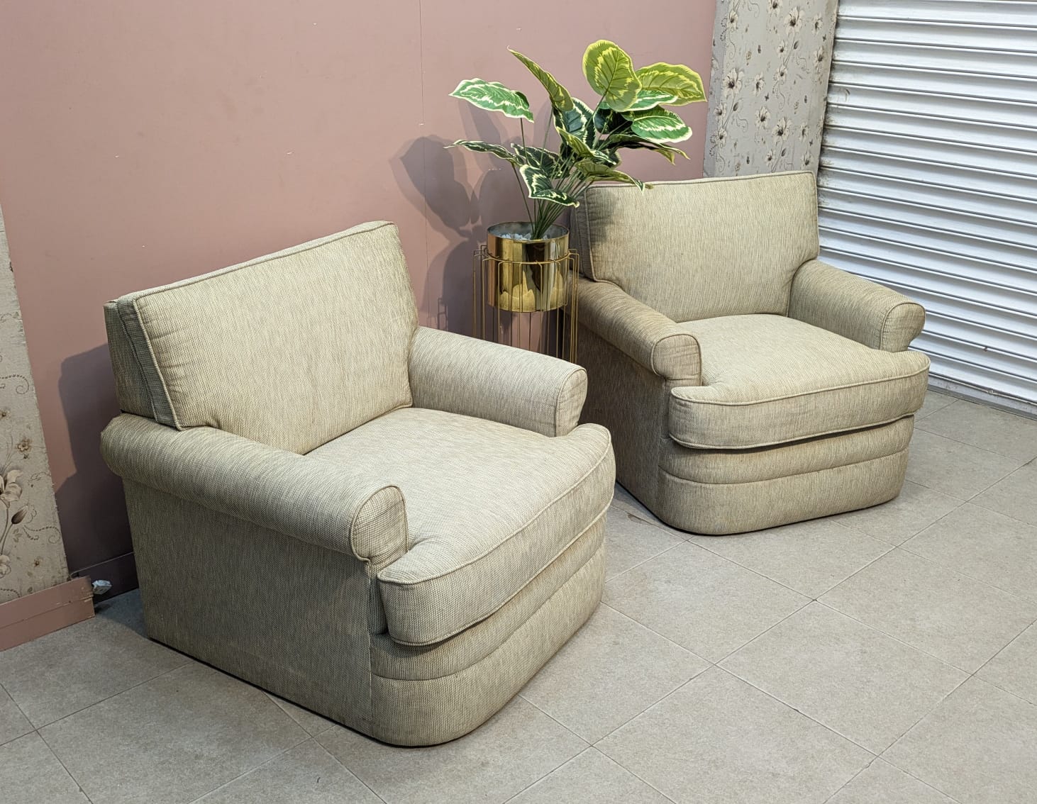 Super Comfortable Pair Of Single Sofa