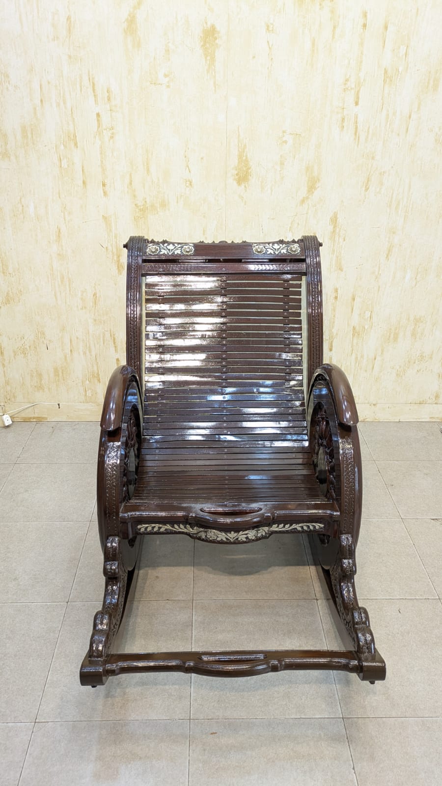 ROYAL SOLID SHEESHAM WOOD ROCKING CHAIR