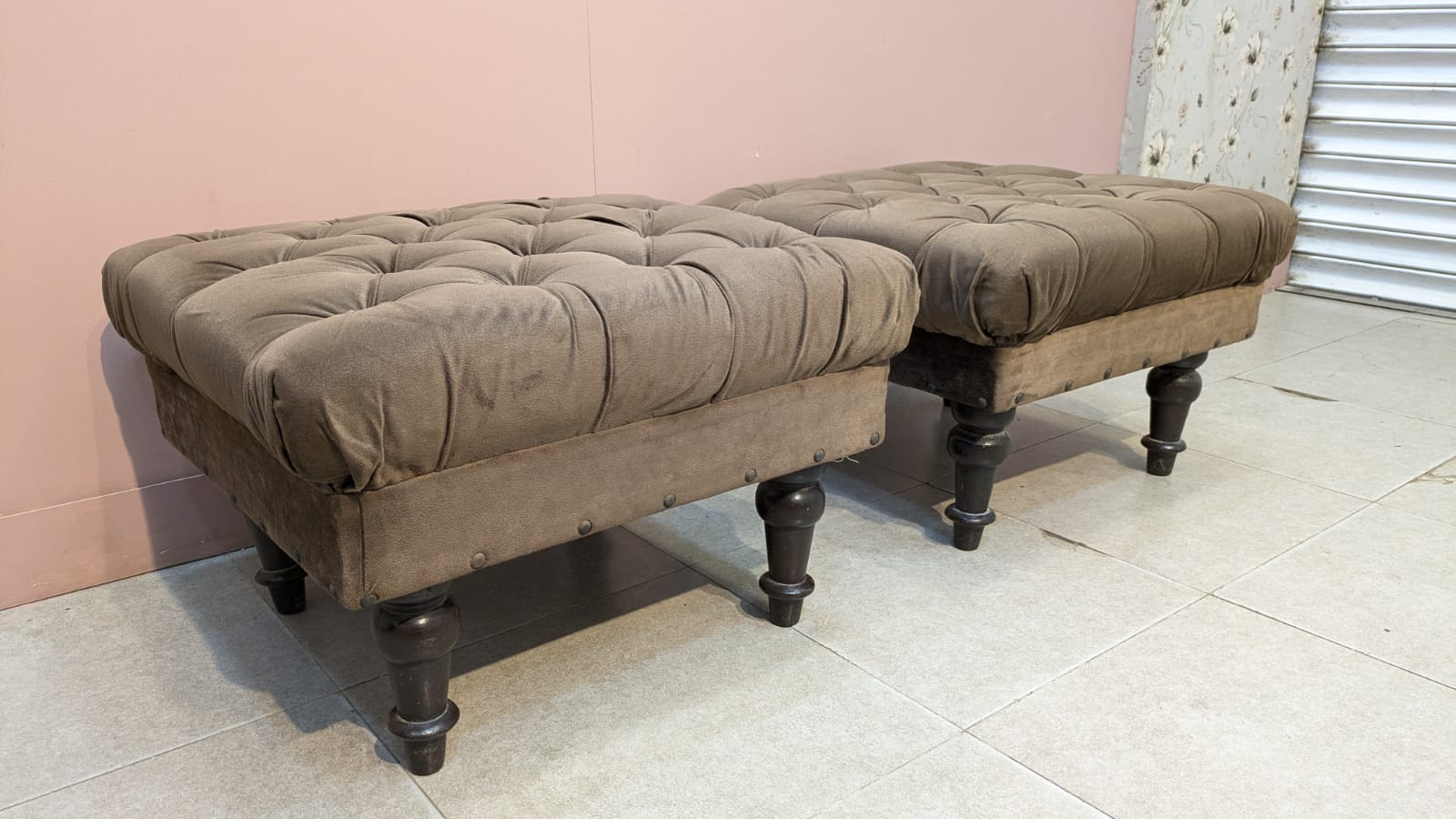 Pair of ottoman