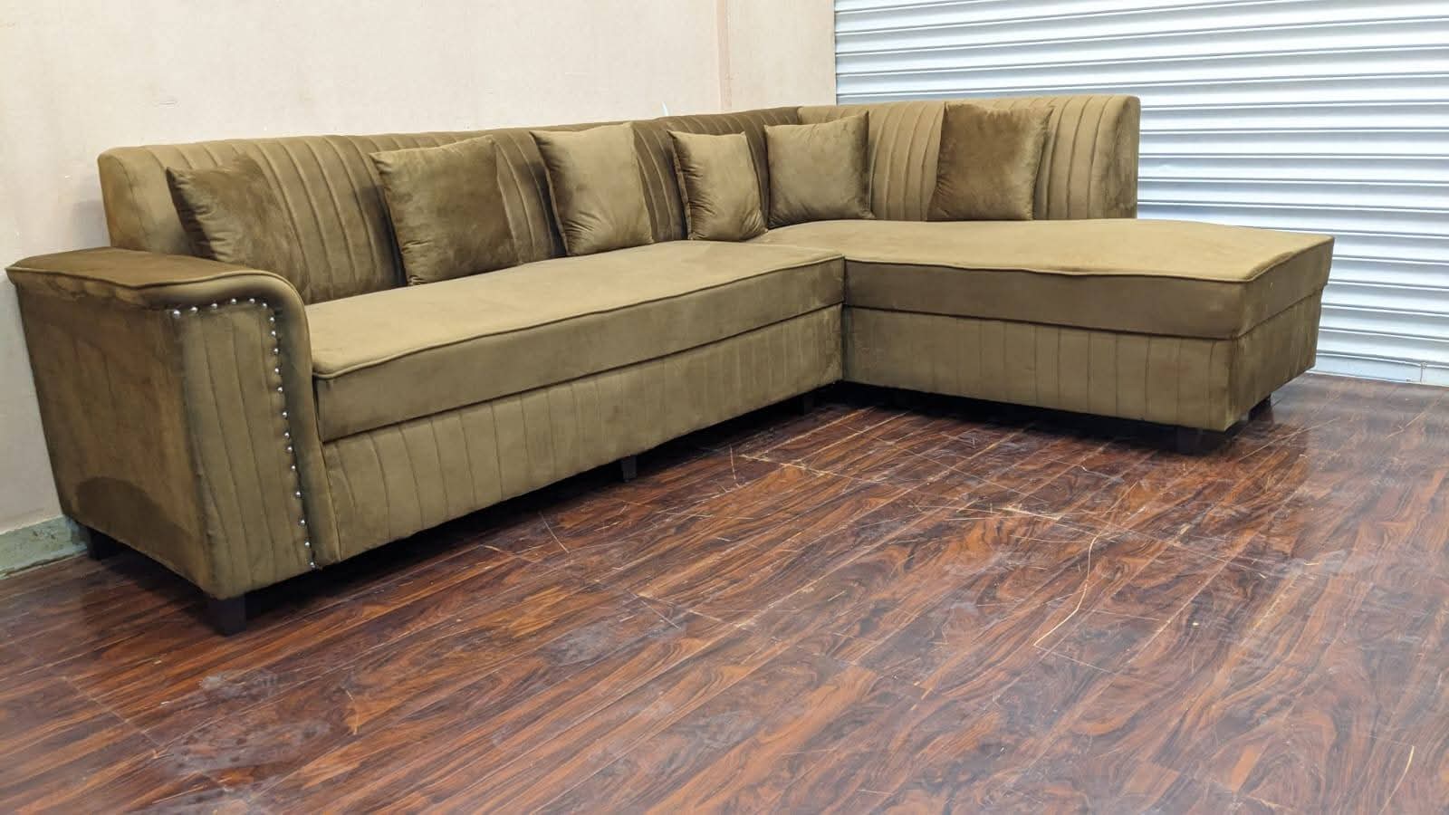 DivineCrafts Brand New 6 Seater L Shape Sofa Set