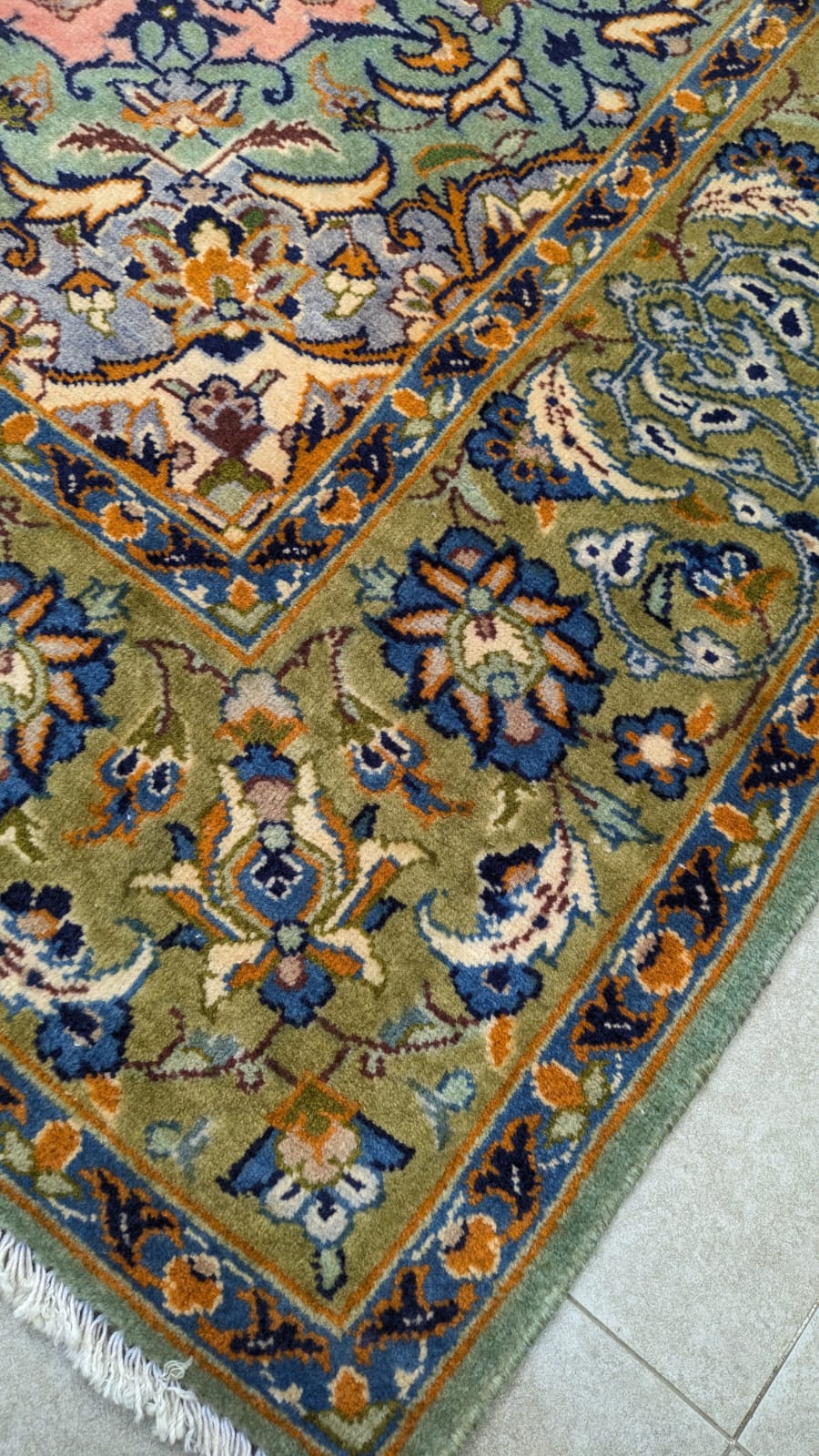 Vintage Kashan Hand Knotted Carpet