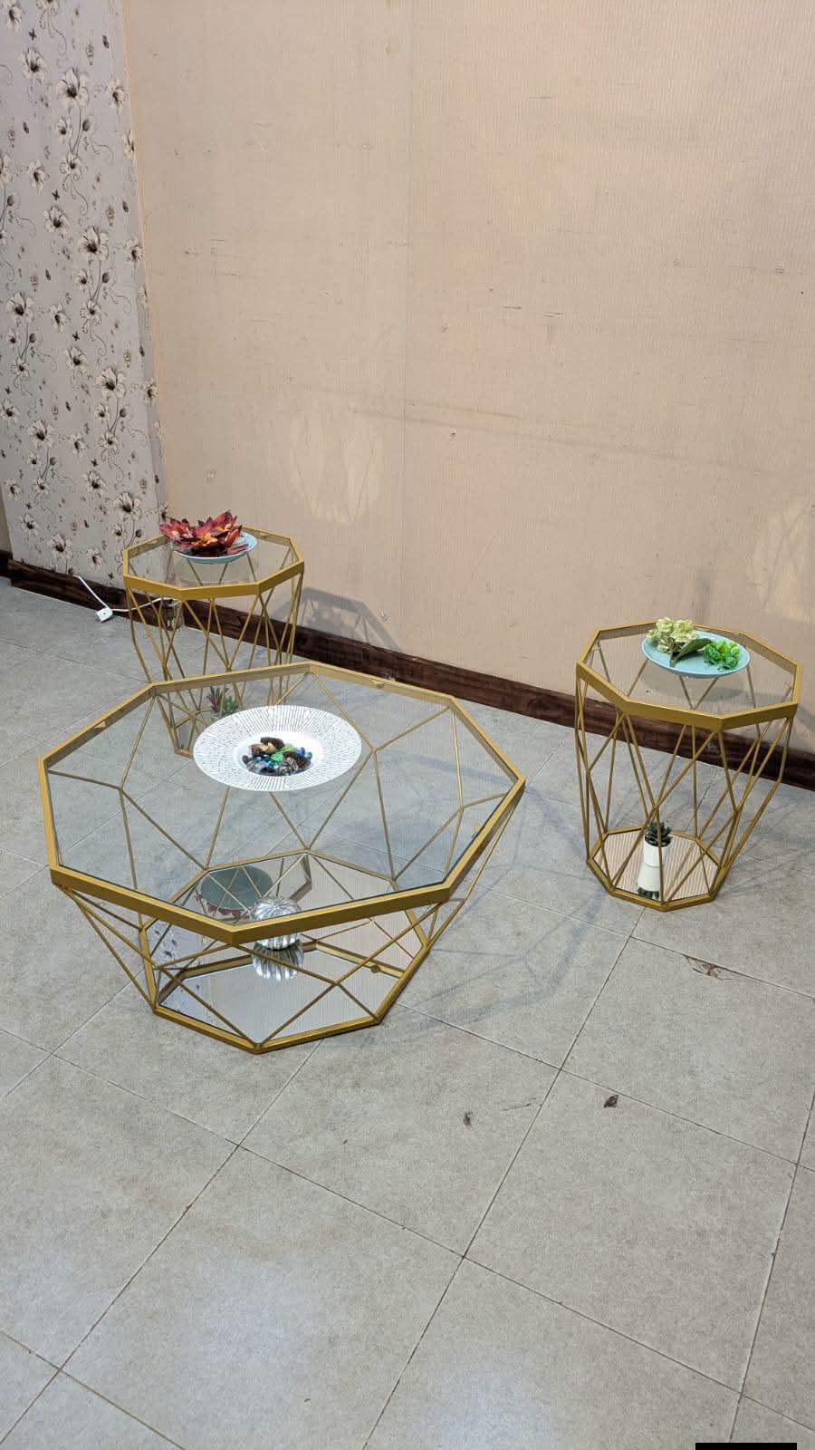 Brand New Unused Center Table with 2 Side Tables Set