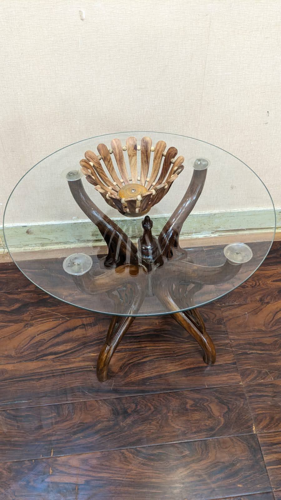 Pure Sheesham Wood Center & Side Tables Set