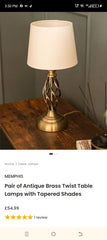Imported Pair Of Table Lamps