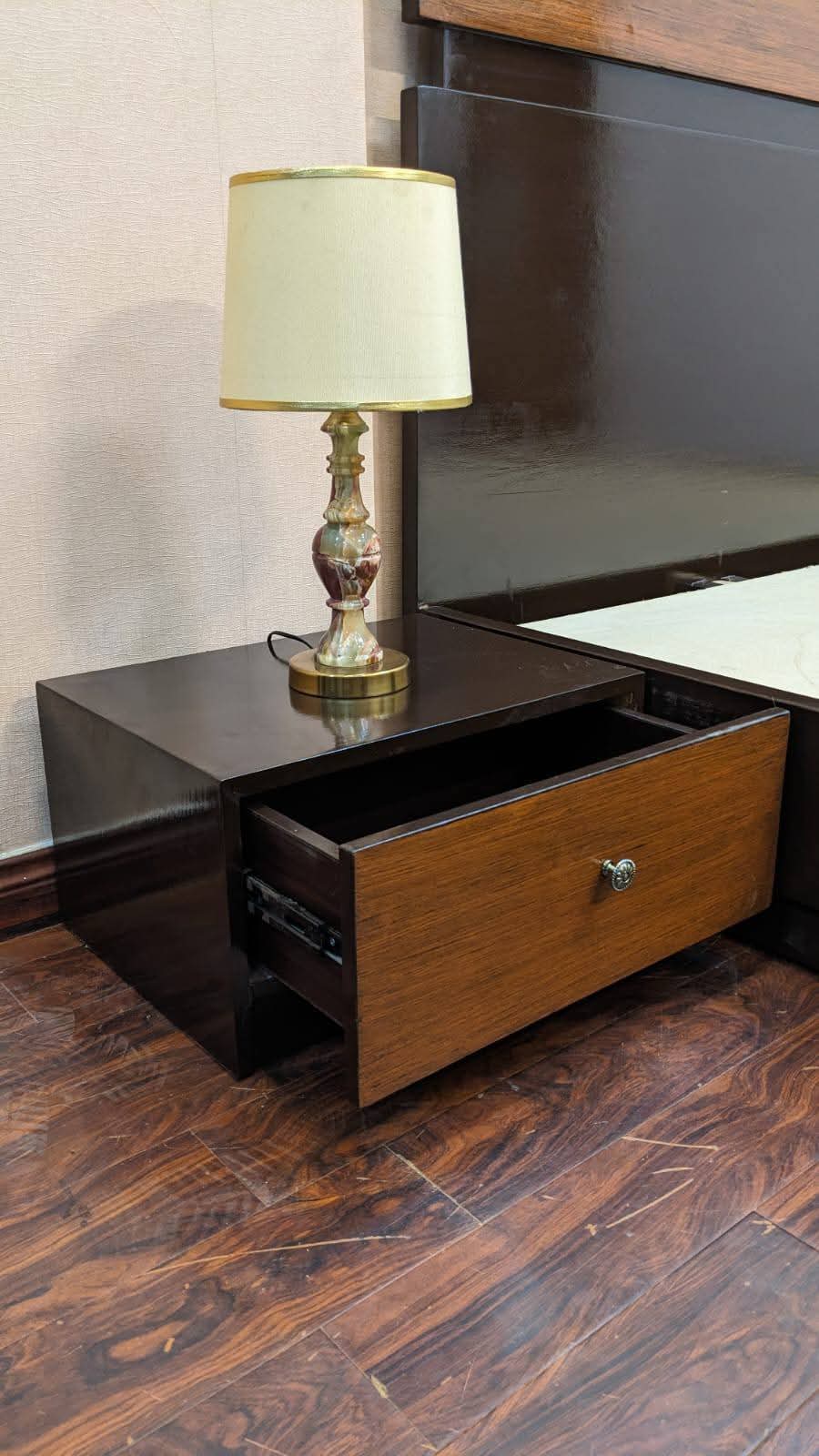 King Size Bed with 2 Side Tables and Dressing Table