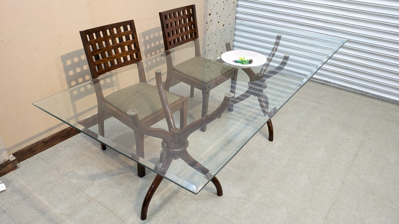 Solid Sheesham Wood 6 Seater Dining Table