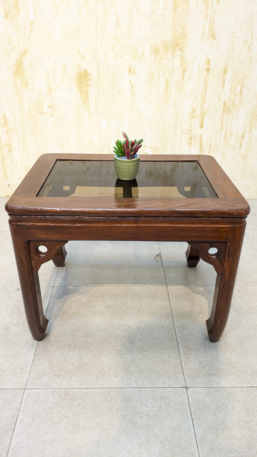 Solid Sheesham Wood Center Table Set