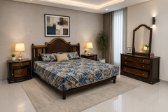 Vintage King Size Bed Set with Mattress