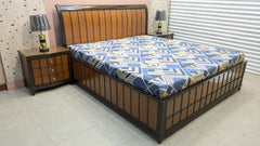 ELEGANT KING SIZE BED WITH 2 SIDE TABLES – STYLE MEETS SMART STORAGE!