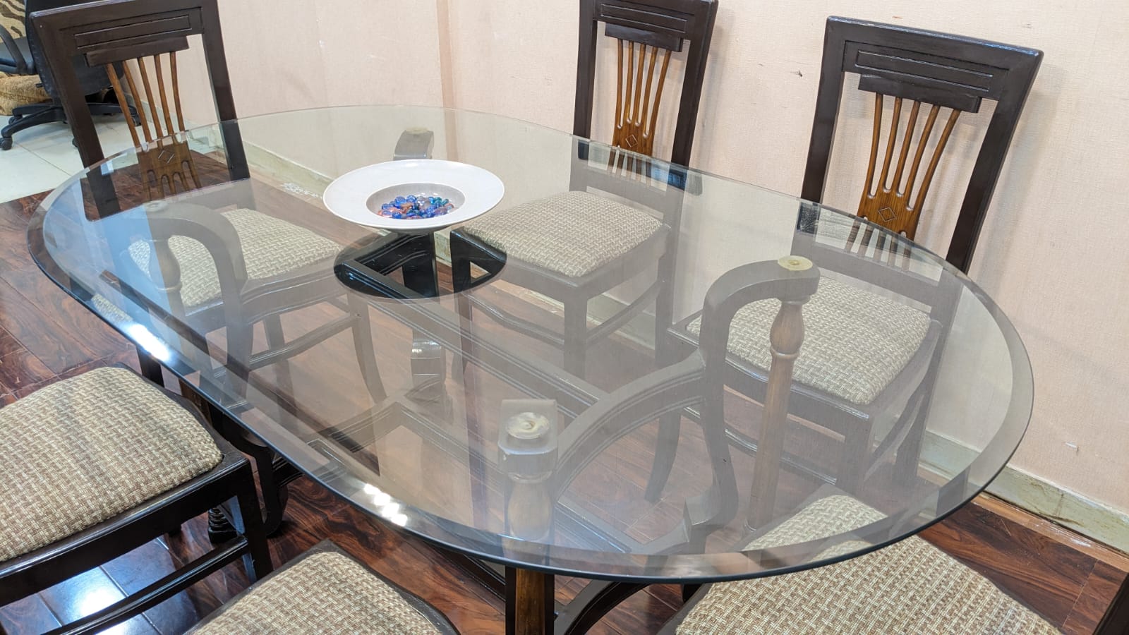 Solid Sheesham Wood 6 Seater Dining Table