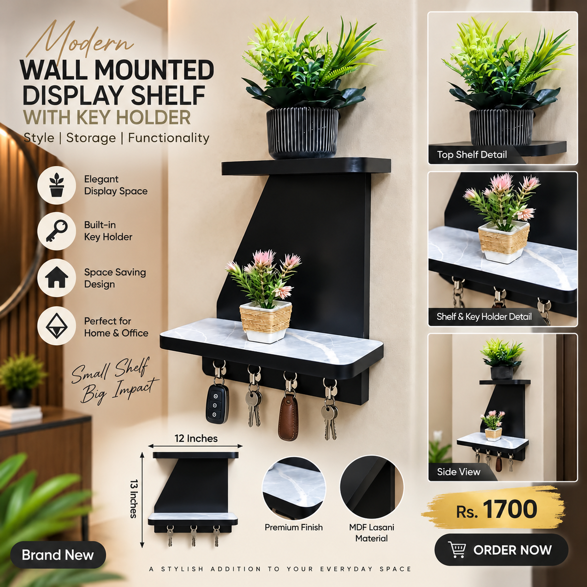 Brand New Wall Mounted Display Shelf