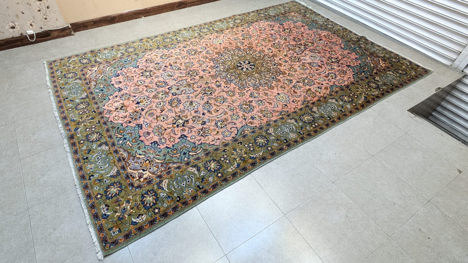 Vintage Kashan Hand Knotted Carpet