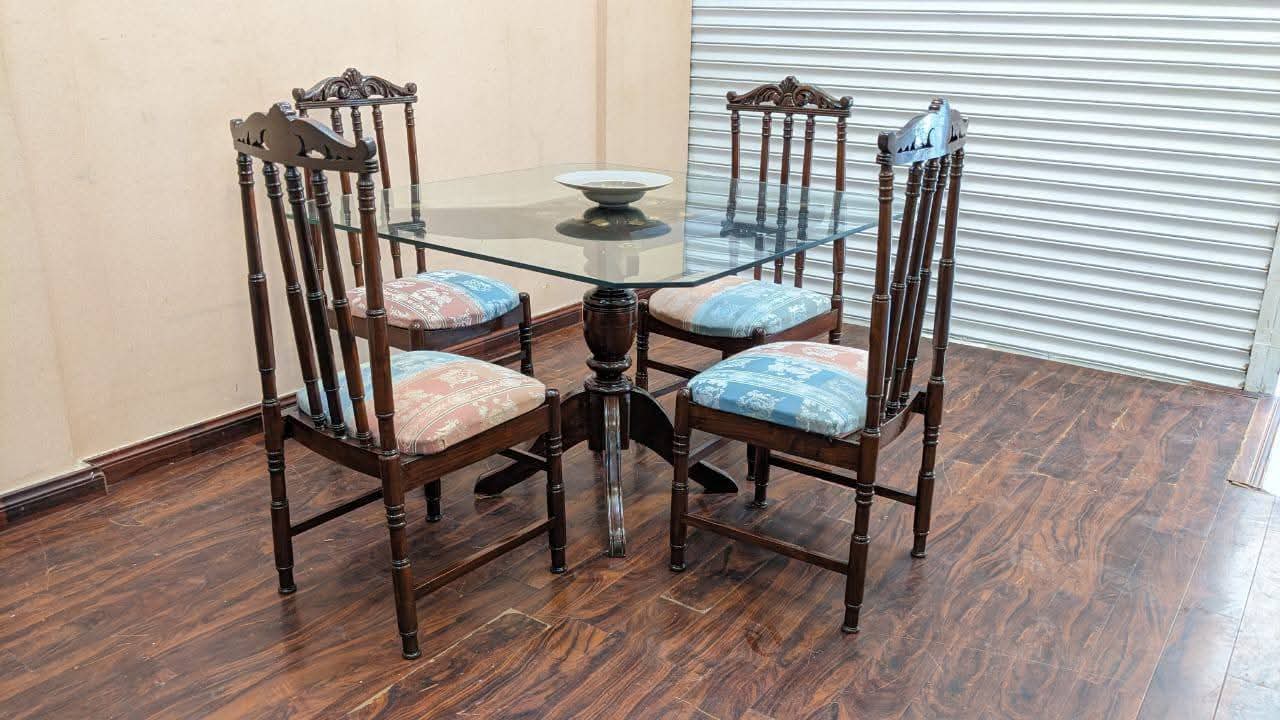 Solid Sheesham Wood 4 Seater Dining Table