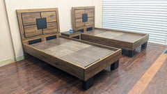 New Pair Of Bed With Shared Side Table & Dressing Table