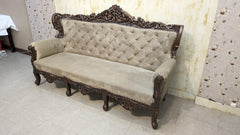 Solid Sheesham Wood Chinioti 5-Seater Sofa Set