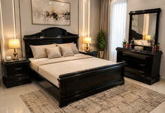 King Size Bed With 2 Side Tables and Dressing Table